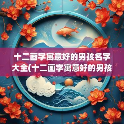 十二画字寓意好的男孩名字大全(十二画字寓意好的男孩名字)