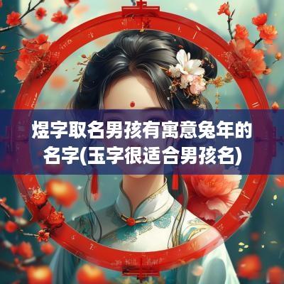 煜字取名男孩有寓意蛇年的名字(玉字很适合男孩名)