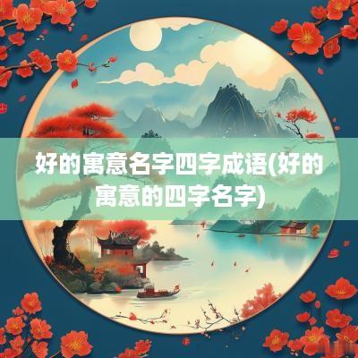 好的寓意名字四字成语(好的寓意的四字名字)