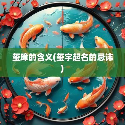 玺璋的含义(玺字起名的忌讳)