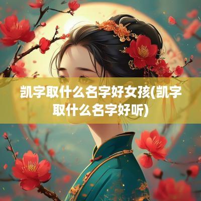 凯字取什么名字好女孩(凯字取什么名字好听)