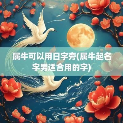 属牛可以用日字旁(属牛起名字男适合用的字)