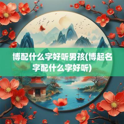 博配什么字好听男孩(博起名字配什么字好听)