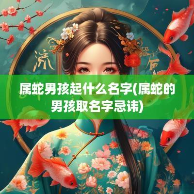 属蛇男孩起什么名字(属蛇的男孩取名字忌讳)