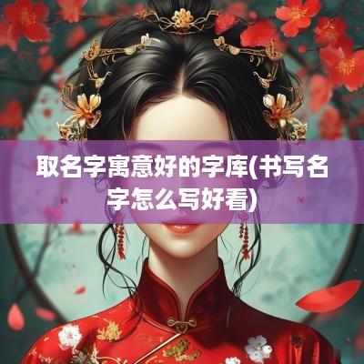 取名字寓意好的字库(书写名字怎么写好看)