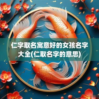 仁字取名寓意好的女孩名字大全(仁取名字的意思)
