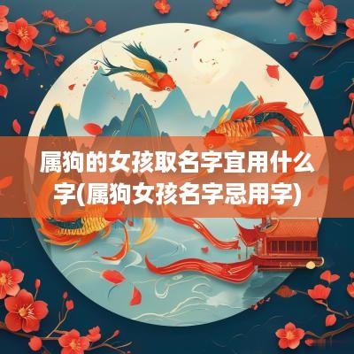 属狗的女孩取名字宜用什么字(属狗女孩名字忌用字)
