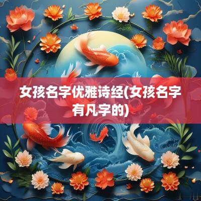 女孩名字优雅诗经(女孩名字有凡字的)