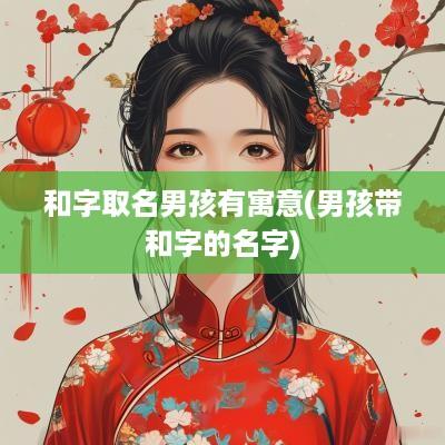 和字取名男孩有寓意(男孩带和字的名字)