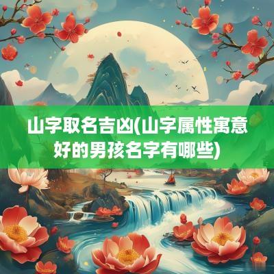 山字取名吉凶(山字属性寓意好的男孩名字有哪些)