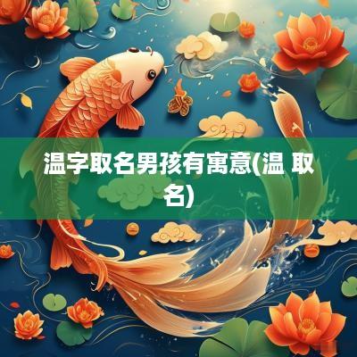 温字取名男孩有寓意(温 取名)