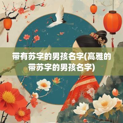 带有苏字的男孩名字(高雅的带苏字的男孩名字)