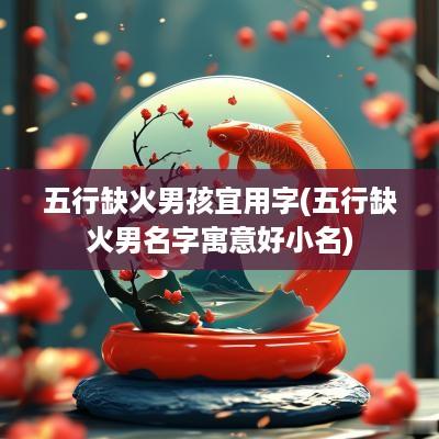 五行缺火男孩宜用字(五行缺火男名字寓意好小名)