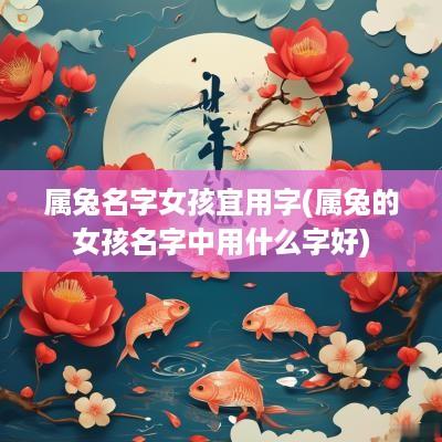 属兔名字女孩宜用字(属兔的女孩名字中用什么字好)