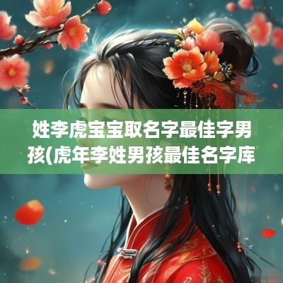 姓李虎宝宝取名字最佳字男孩(蛇年李姓男孩最佳名字库)