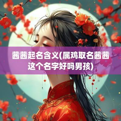 茜茜起名含义(属鸡取名茜茜这个名字好吗男孩)