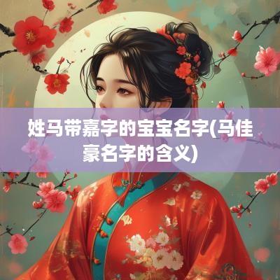 姓马带嘉字的宝宝名字(马佳豪名字的含义)