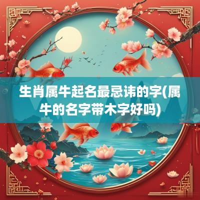 生肖属牛起名最忌讳的字(属牛的名字带木字好吗)