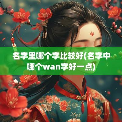 名字里哪个字比较好(名字中哪个wan字好一点)