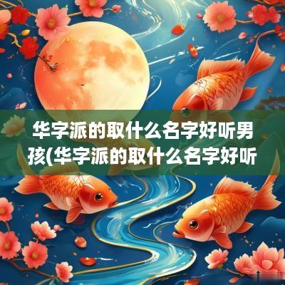 华字派的取什么名字好听男孩(华字派的取什么名字好听)