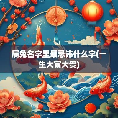 属兔名字里最忌讳什么字(一生大富大贵)