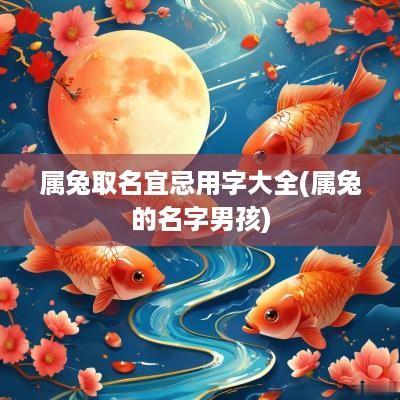 属兔取名宜忌用字大全(属兔的名字男孩)