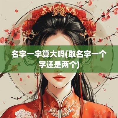 名字一字算大吗(取名字一个字还是两个)