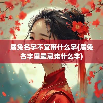 属兔名字不宜带什么字(属兔名字里最忌讳什么字)