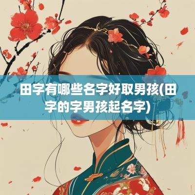 田字有哪些名字好取男孩(田字的字男孩起名字)