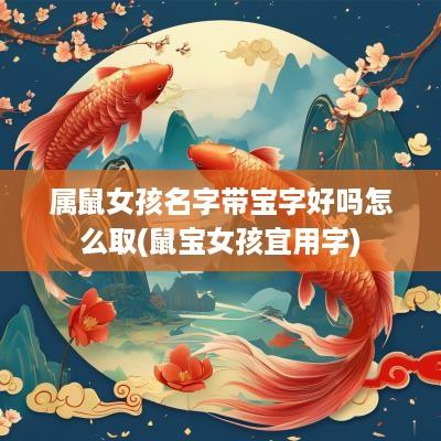 属鼠女孩名字带宝字好吗怎么取(鼠宝女孩宜用字)