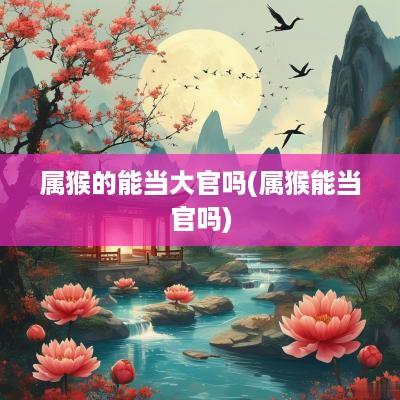 属猴的能当大官吗(属猴能当官吗)