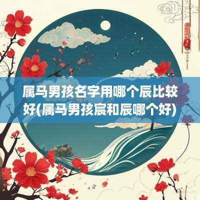 属马男孩名字用哪个辰比较好(属马男孩宸和辰哪个好)
