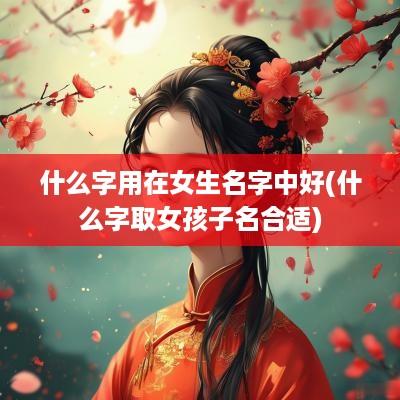 什么字用在女生名字中好(什么字取女孩子名合适)