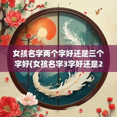 女孩名字两个字好还是三个字好(女孩名字3字好还是2个字好呢)