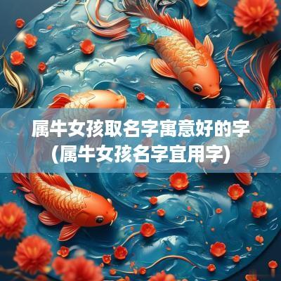 属牛女孩取名字寓意好的字(属牛女孩名字宜用字)