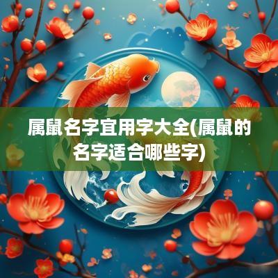 属鼠名字宜用字大全(属鼠的名字适合哪些字)