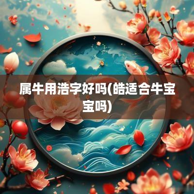 属牛用浩字好吗(皓适合牛宝宝吗)