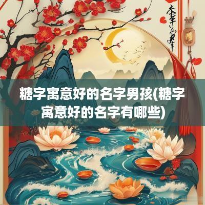 糖字寓意好的名字男孩(糖字寓意好的名字有哪些)
