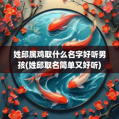 姓邱属鸡取什么名字好听男孩(姓邱取名简单又好听)