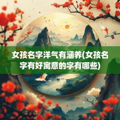 女孩名字洋气有涵养(女孩名字有好寓意的字有哪些)