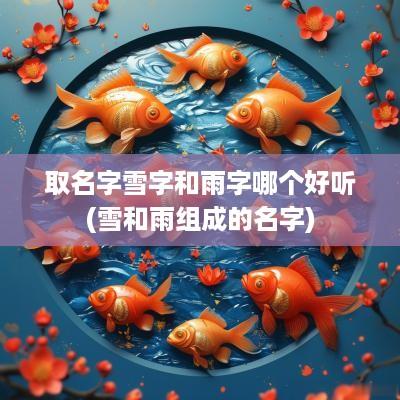 取名字雪字和雨字哪个好听(雪和雨组成的名字)