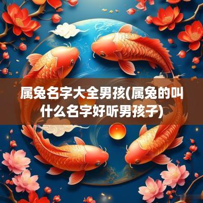属兔名字大全男孩(属兔的叫什么名字好听男孩子)