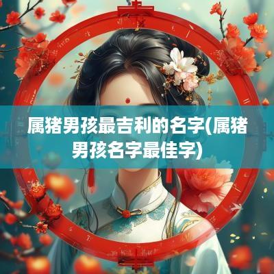 属猪男孩最吉利的名字(属猪男孩名字最佳字)