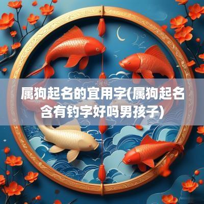 属狗起名的宜用字(属狗起名含有钓字好吗男孩子)