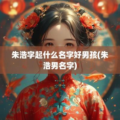朱浩字起什么名字好男孩(朱浩男名字)