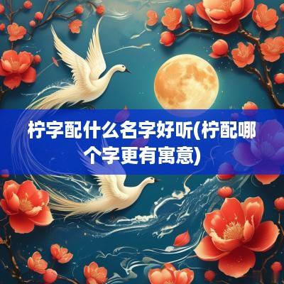 柠字配什么名字好听(柠配哪个字更有寓意)