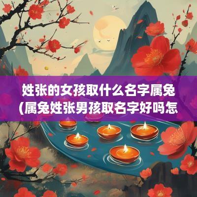 姓张的女孩取什么名字属兔(属兔姓张男孩取名字好吗怎么取)