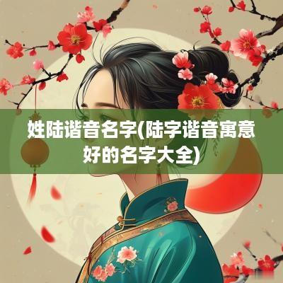 姓陆谐音名字(陆字谐音寓意好的名字大全)
