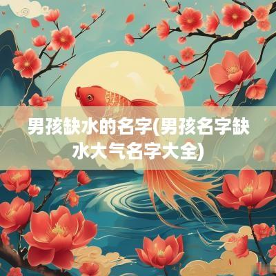 男孩缺水的名字(男孩名字缺水大气名字大全)