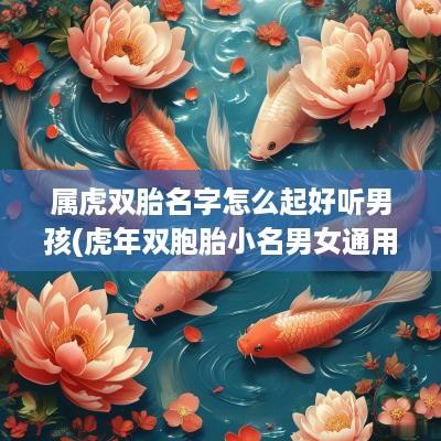 属虎双胎名字怎么起好听男孩(蛇年双胞胎小名男女通用)